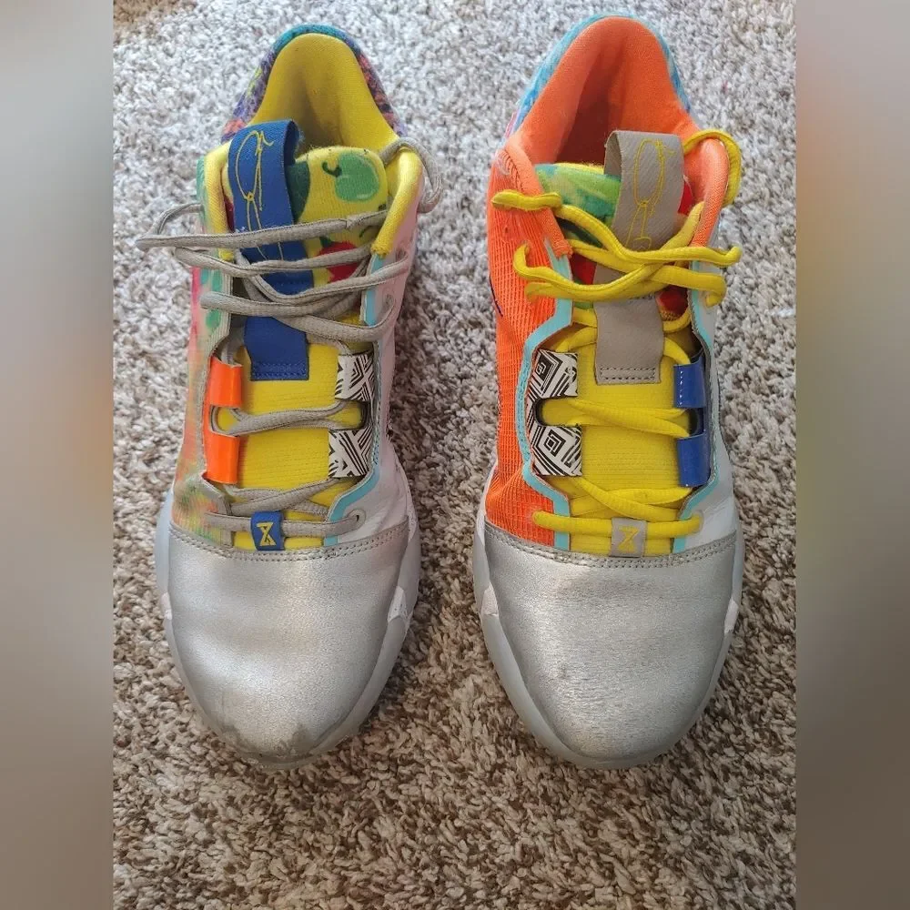 Nike Paul George Sneakers PG 6 'What The' Multicolor Shoes Men's Size 9